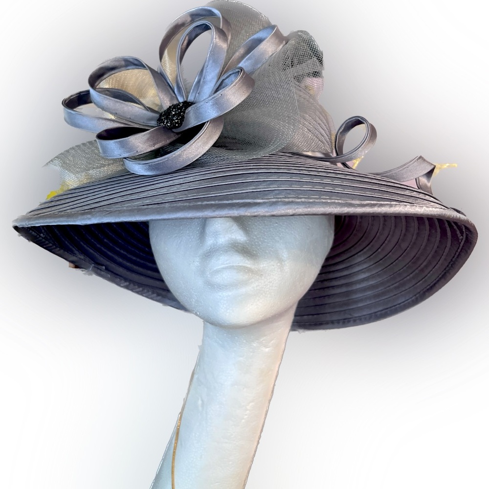 Beautiful satin, detailed one of a kind, elegant hat